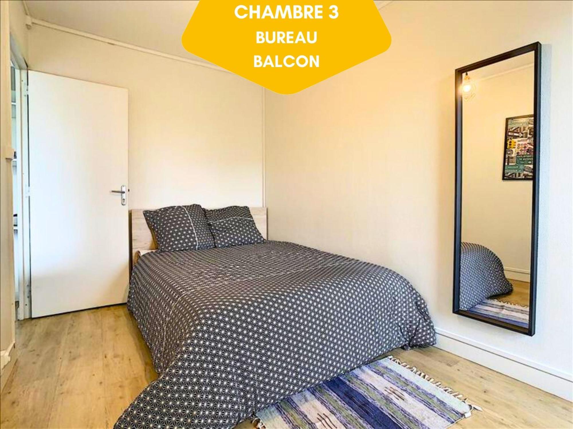 Ideal Groupe - Grands Espaces - 4 Chambres - Parking Gratuit - Proche Centre, Gare & Transports - Wifi - Offre Special De Reduction Jusqu'A -50 르망 외부 사진